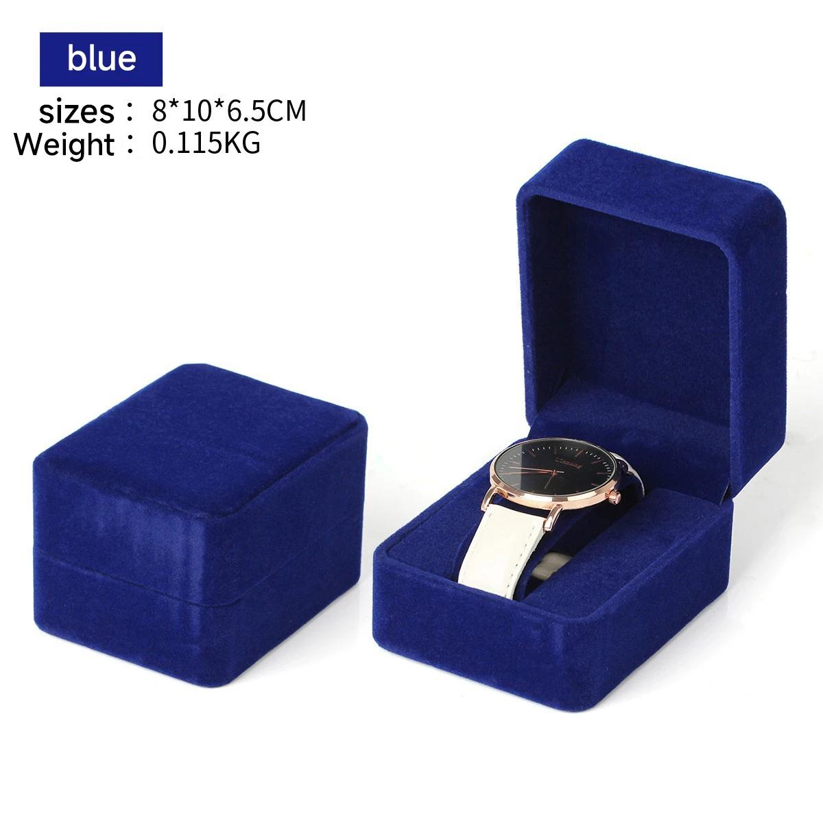 Boîte de montre en velours à coins ronds pour montre connectée, mallette de rangement d'horloge, acc