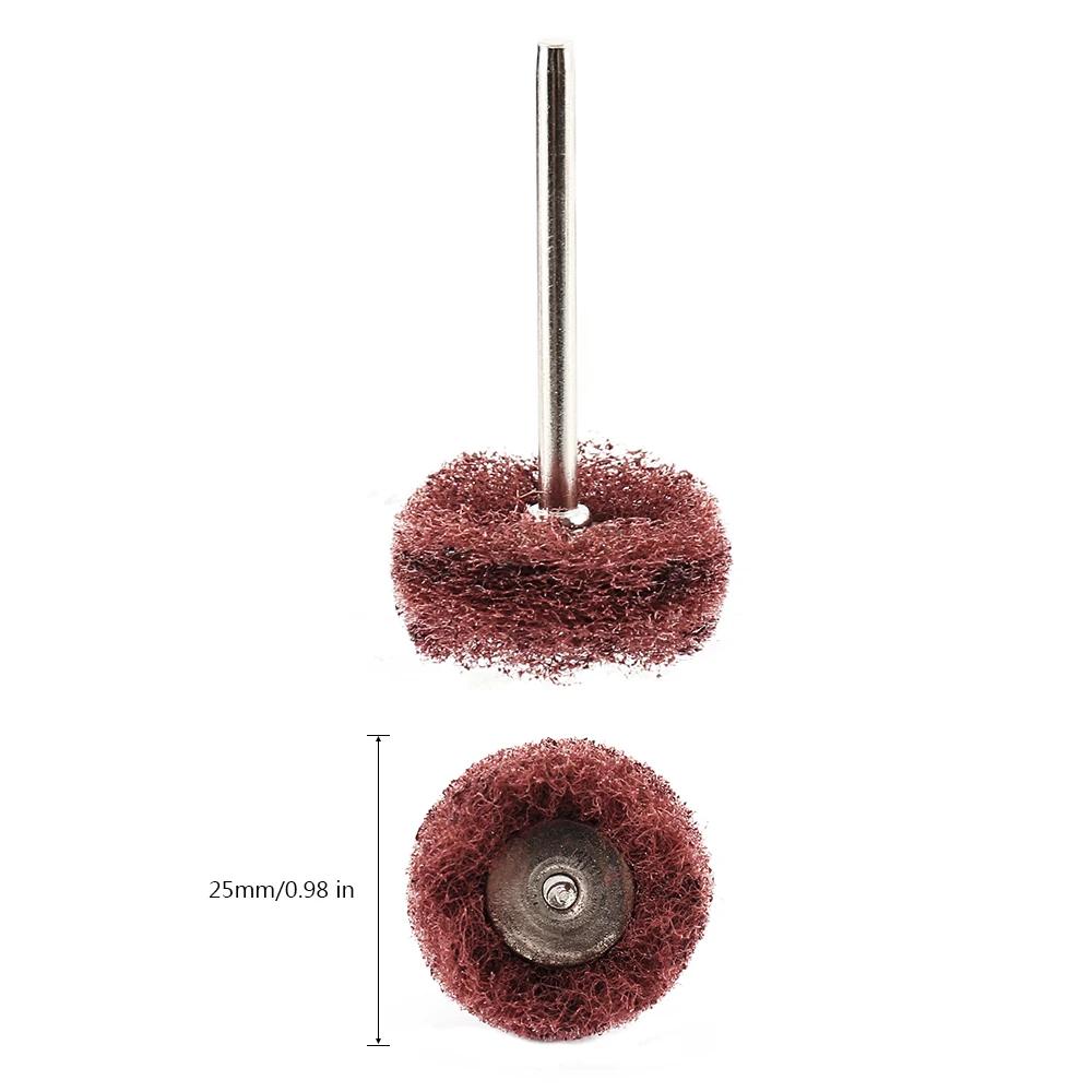 Mini perceuse, brosse Abrasive, roue de polissage en Fiber de Nylon, tige de 3mm pour accessoires Dr