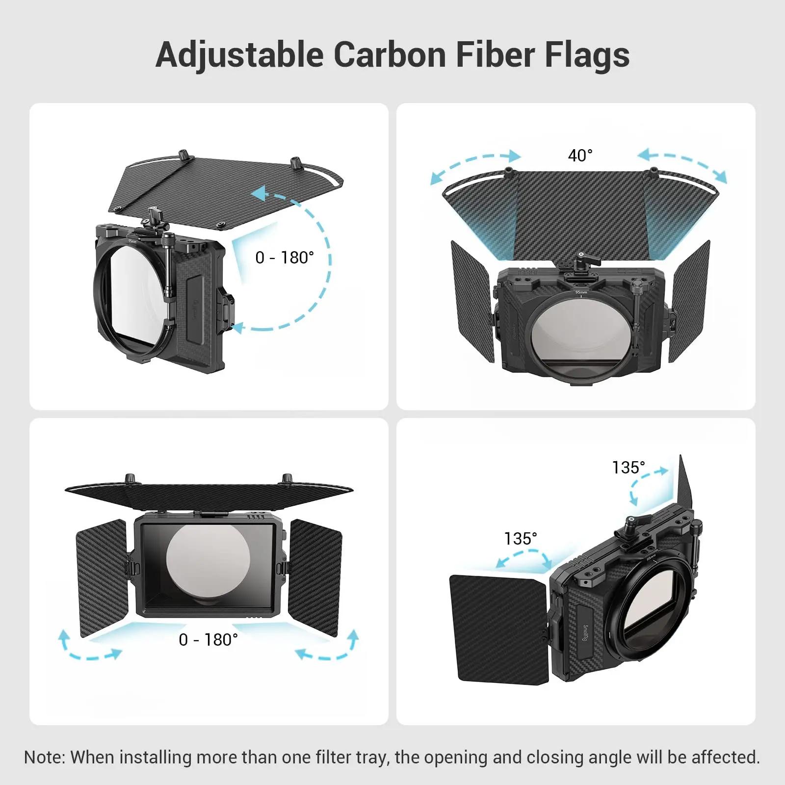 SmallRig Mini Matte Box Pro Mini Follow Focus Protection contre l'éblouissement et l'évasement à dég