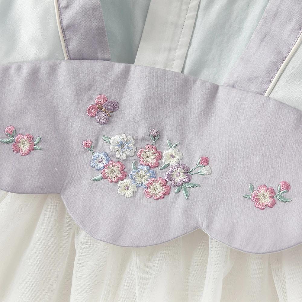 Dave Bella robe en maille pour filles printemps automne bébé charme robes d'extérieur Style chinois
