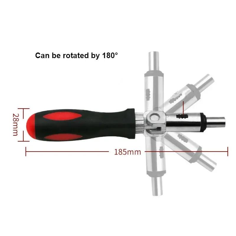 Tournevis à cliquet multifonction, Angle Variable 0-180 degrés, peut être tourné à gauche et à droit