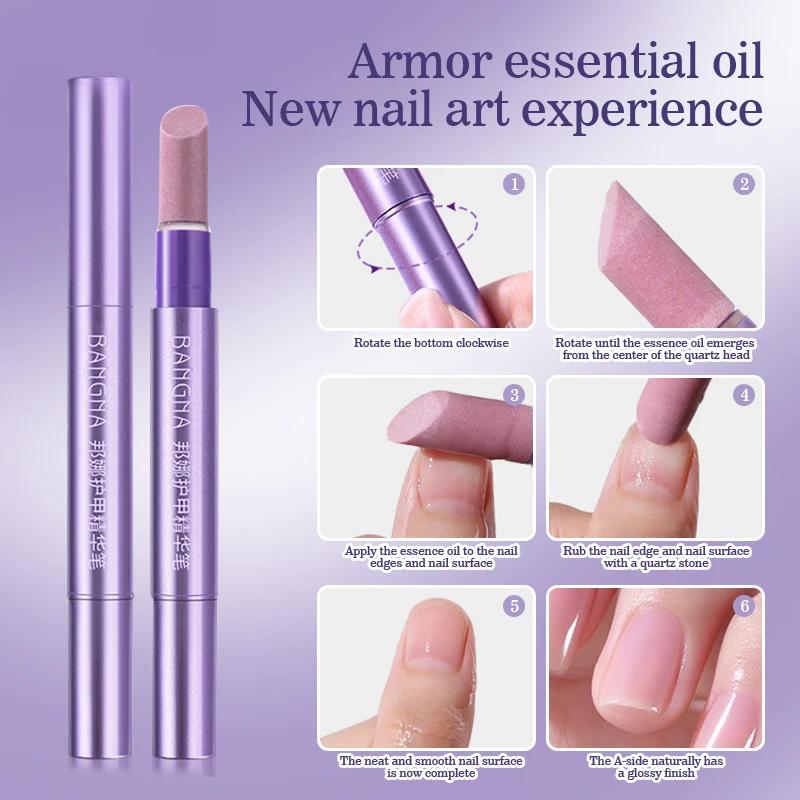 Stylo 3 en 1 pour Nail Art, armure des mains, brosse à Essence, poussoir à cuticules, outils de soin