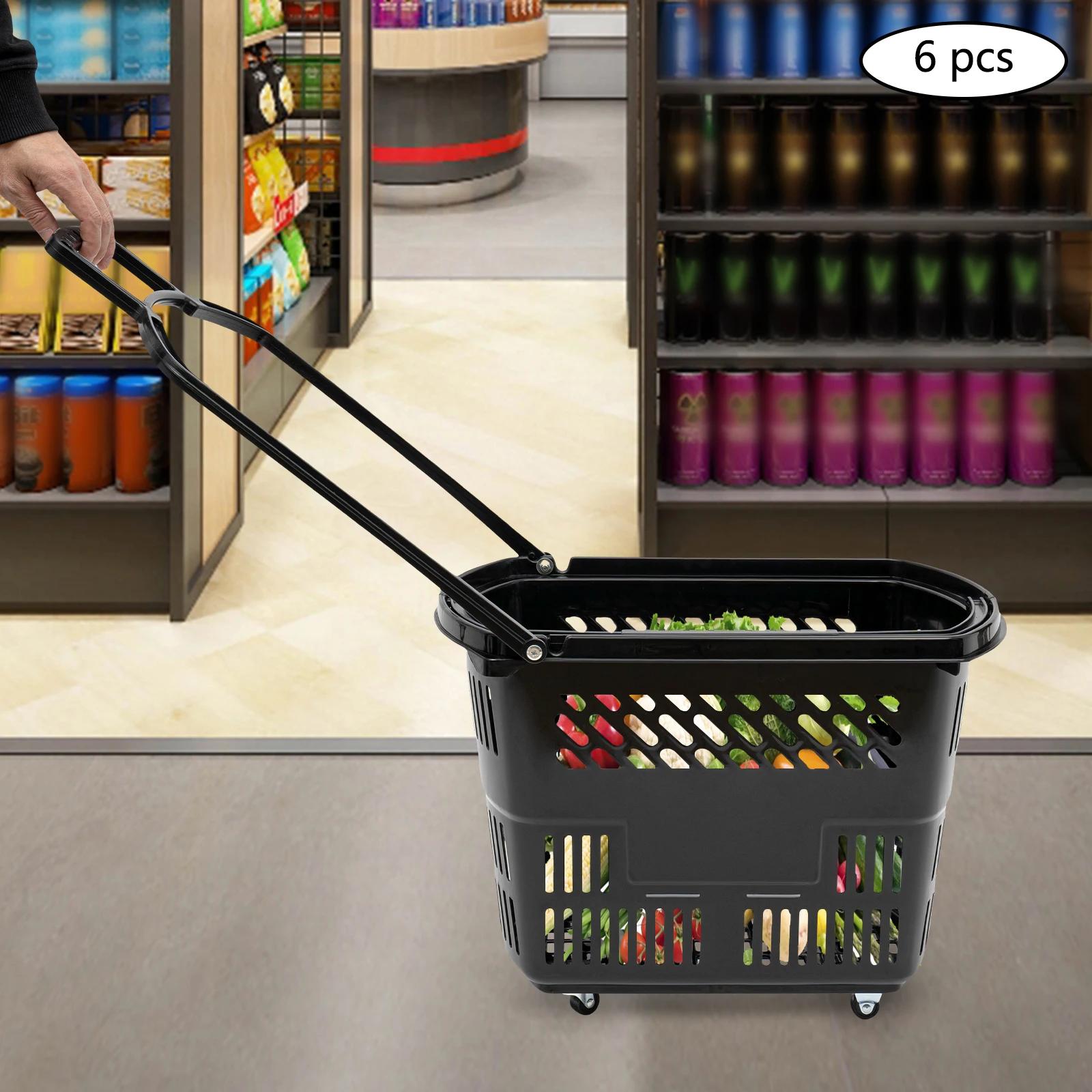 CNCEST-Caddies avec roues et poignée, panier à provisions portable, ensemble d'accessoires de cuisin