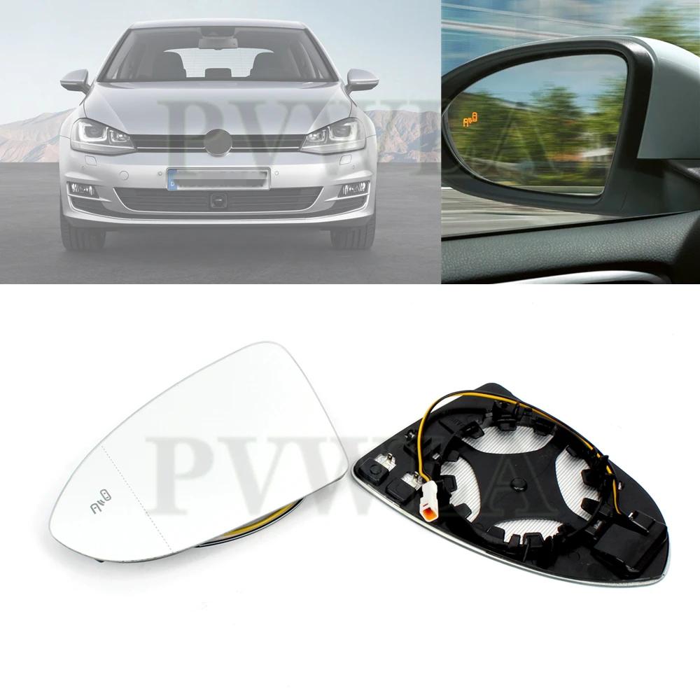 Rétroviseur latéral en verre pour porte avant, angle mort chauffé, pour VW Golf 7 7.5 2013 2014 2015