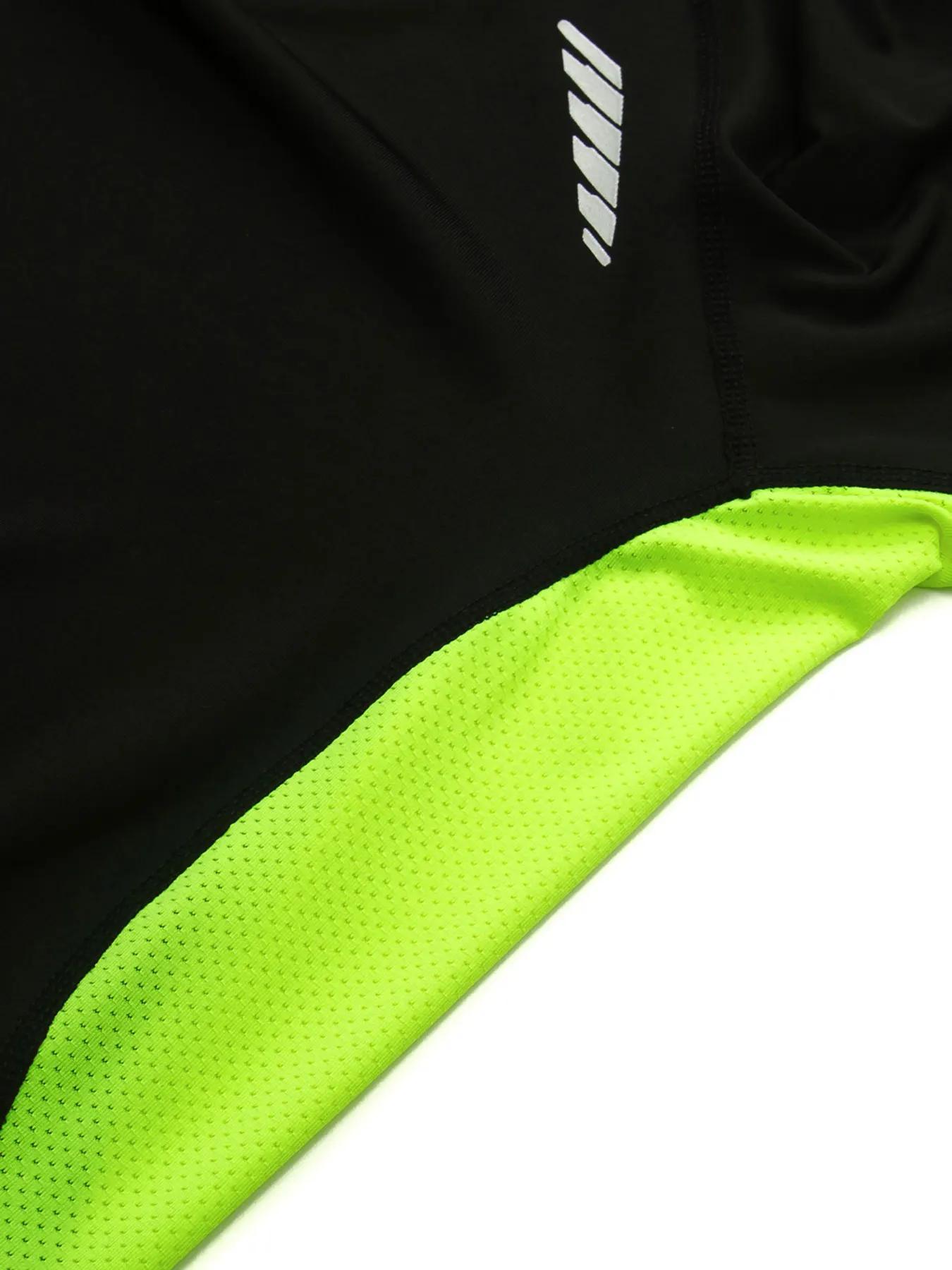 T-shirt de sport à séchage rapide pour hommes, haut de couche de base athlétique à haute élasticité,