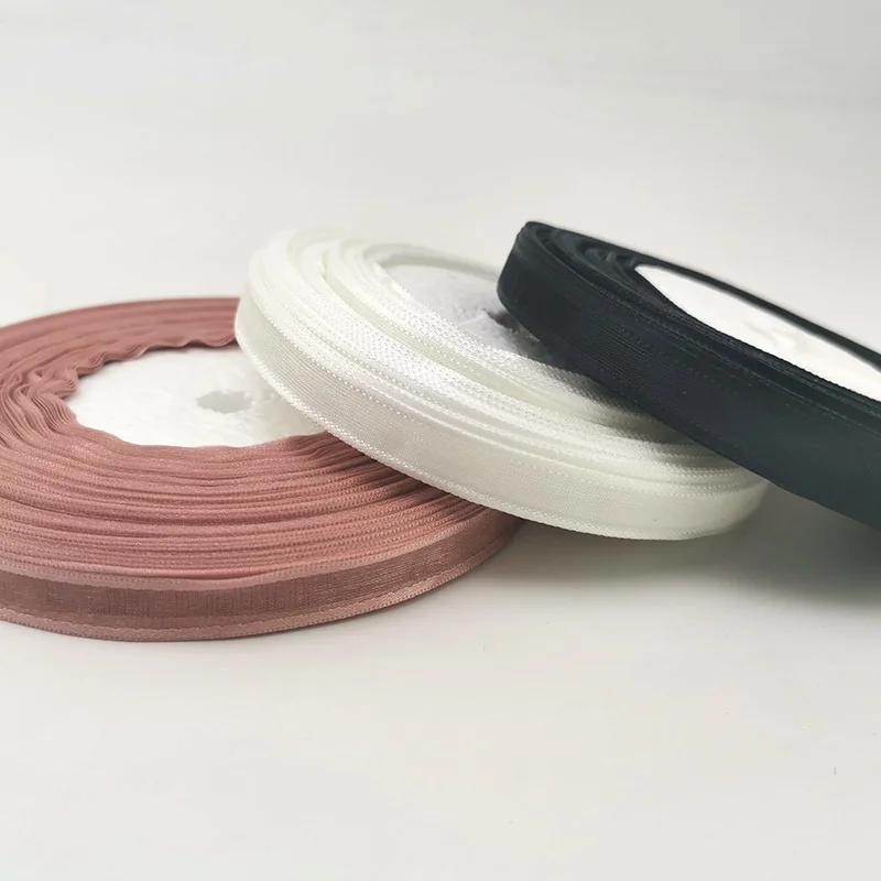(50 mètres/rouleau) rubans en Organza large de 10mm de largeur, vente en gros, emballage cadeau, déc