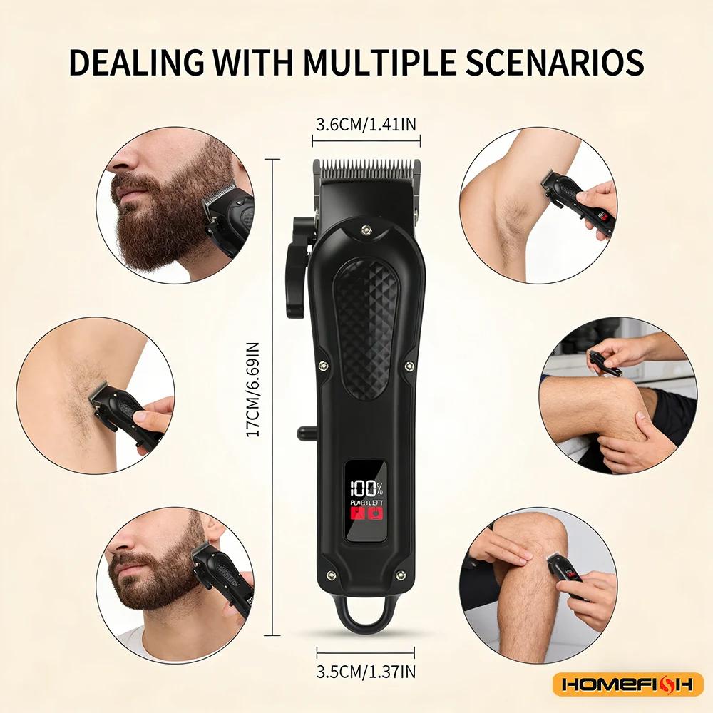 Tondeuse à cheveux et à barbe professionnelle rechargeable par USB, sans fil, cadeau idéal pour les
