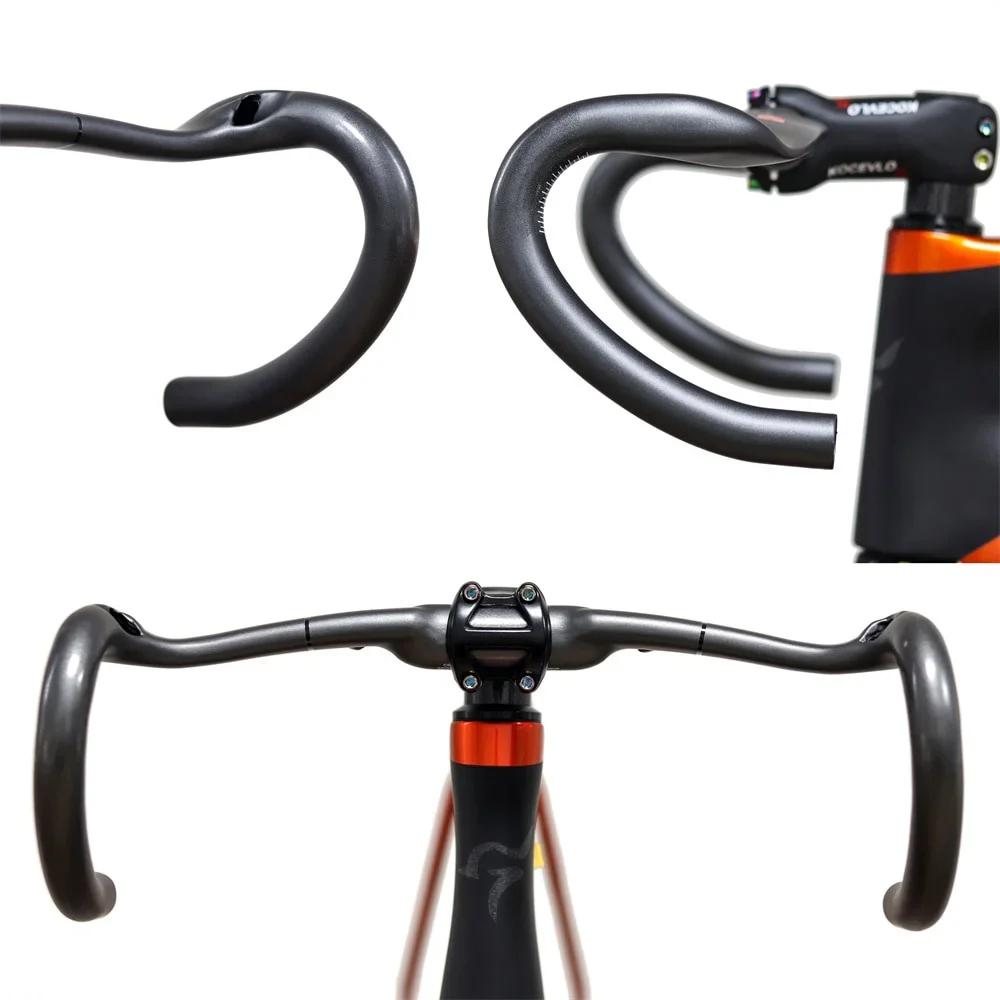 Guidon de vélo de route en carbone T1000, 31.8X380/400/420/440mm, routage interne mat UD, accessoire