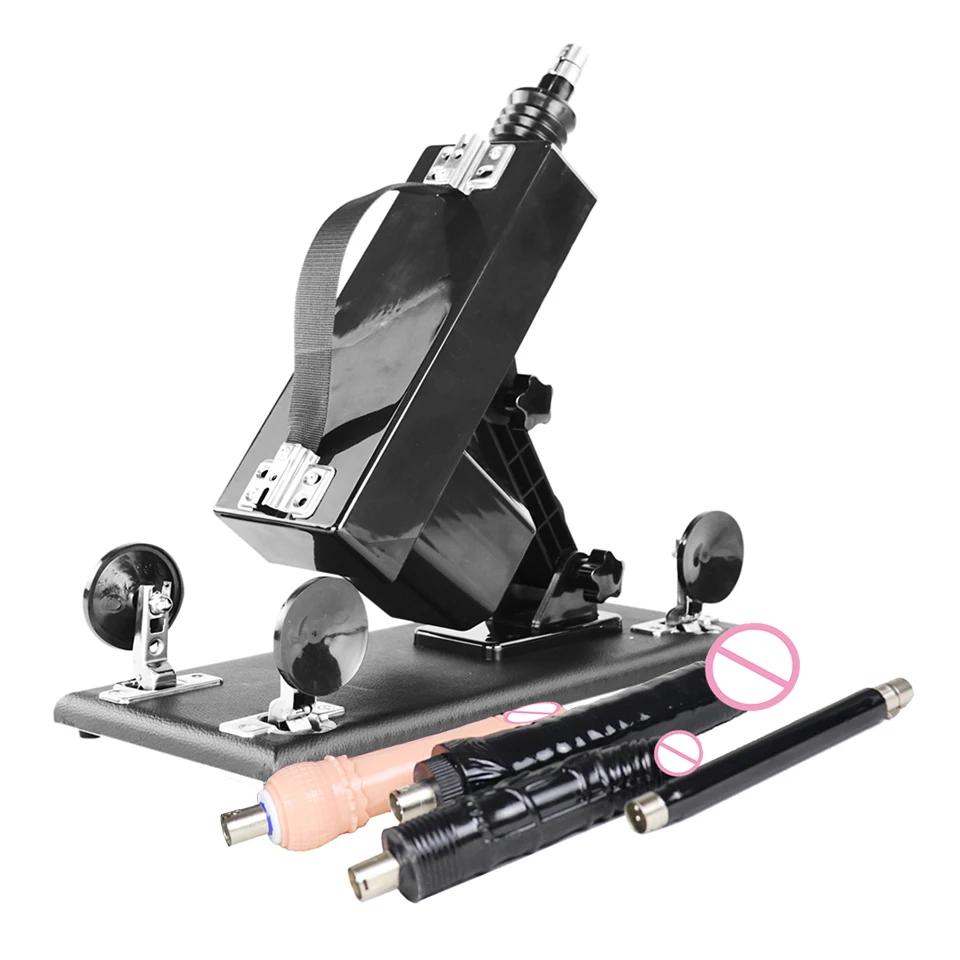 Fredorch Sex Machine avec 2 grands godes noirs jouets sexuels pour femmes produits de masturbateur m