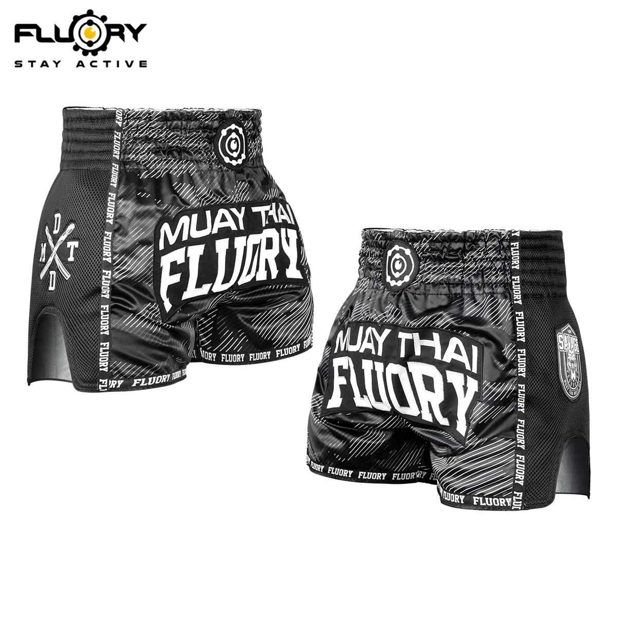 FLUORY MMA combat Muay Thai Shorts Boxer entraînement sport haute qualité Kick Boxing Fitness pantal