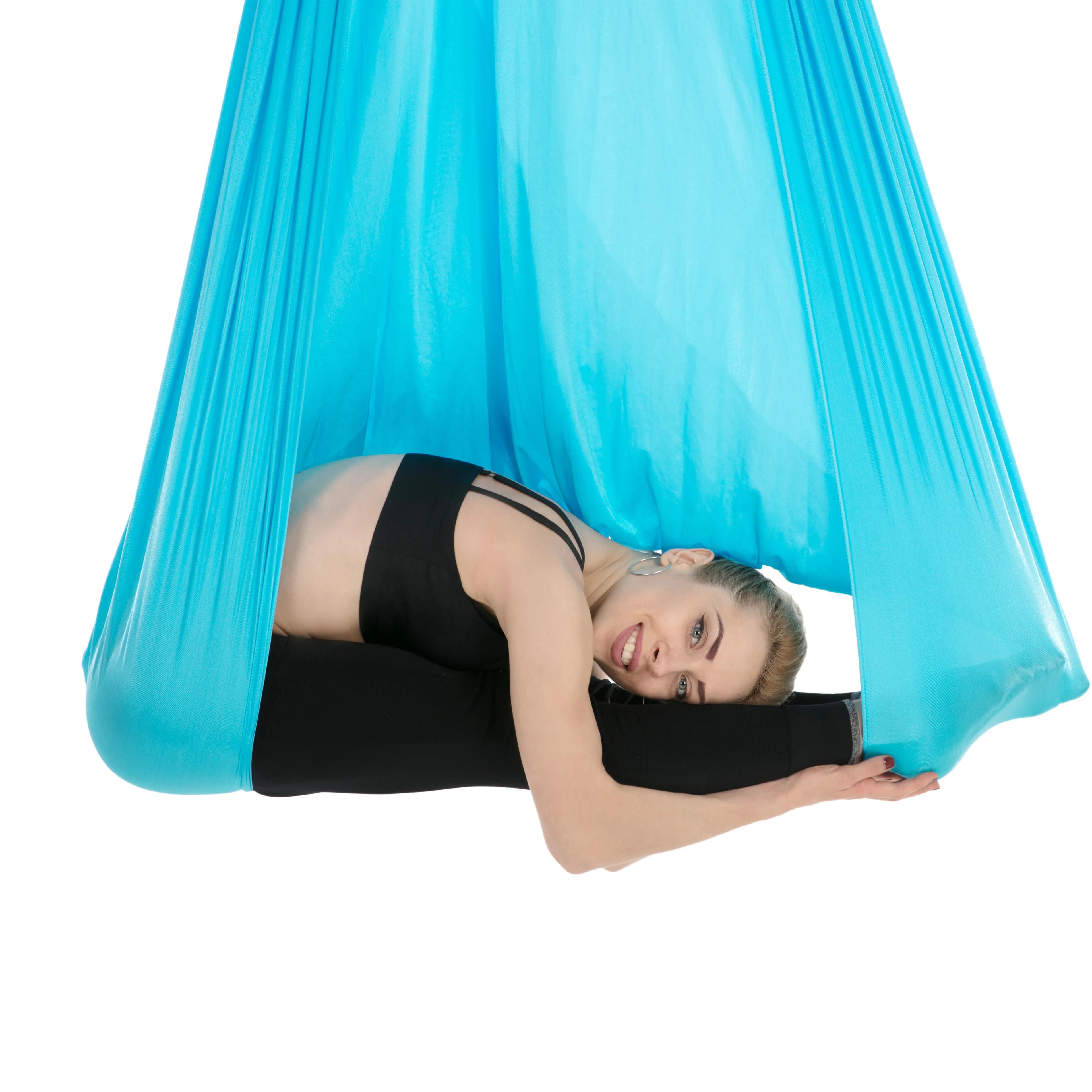 Hamac yoga 7m x 2.8m tissu Fitness - Balançoire anti-gravité pour étirements et relaxation en plein air