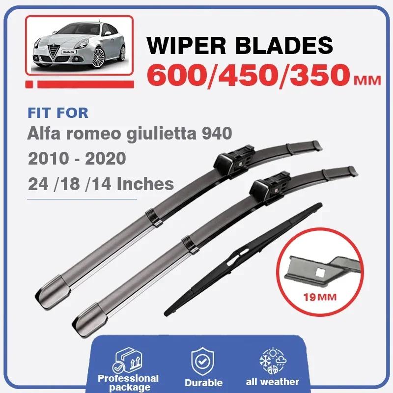 Jeu de balais d'essuie-glace avant et arrière, pour Alfa Romeo giliketta 940 2010 – 2020 pare-brise