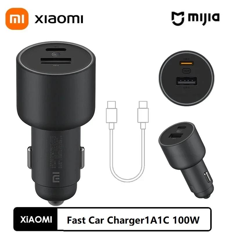 Chargeur de voiture d'origine Xiaomi 100W double Port Charge rapide sans fil Mi chargeur de voiture