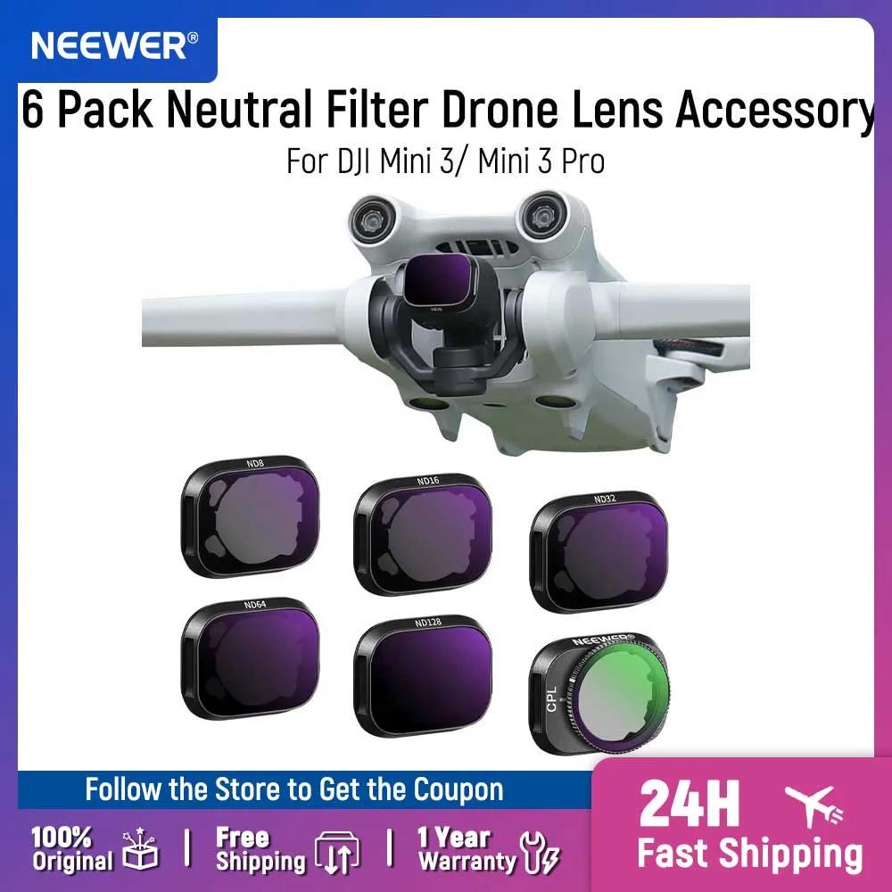 NEEWER – ensemble de filtres ND compatibles avec DJI Mini 3/Mini 3 Pro, paquet de 6, filtre à densit