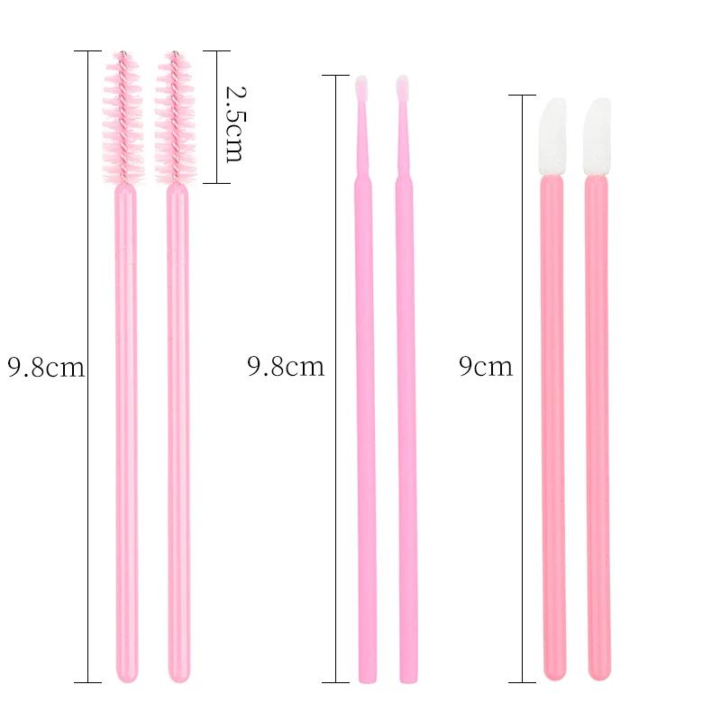 Kit de fournitures d'extension de cils, 200 pièces, bobines de cils jetables, brosses, Micro coton-t