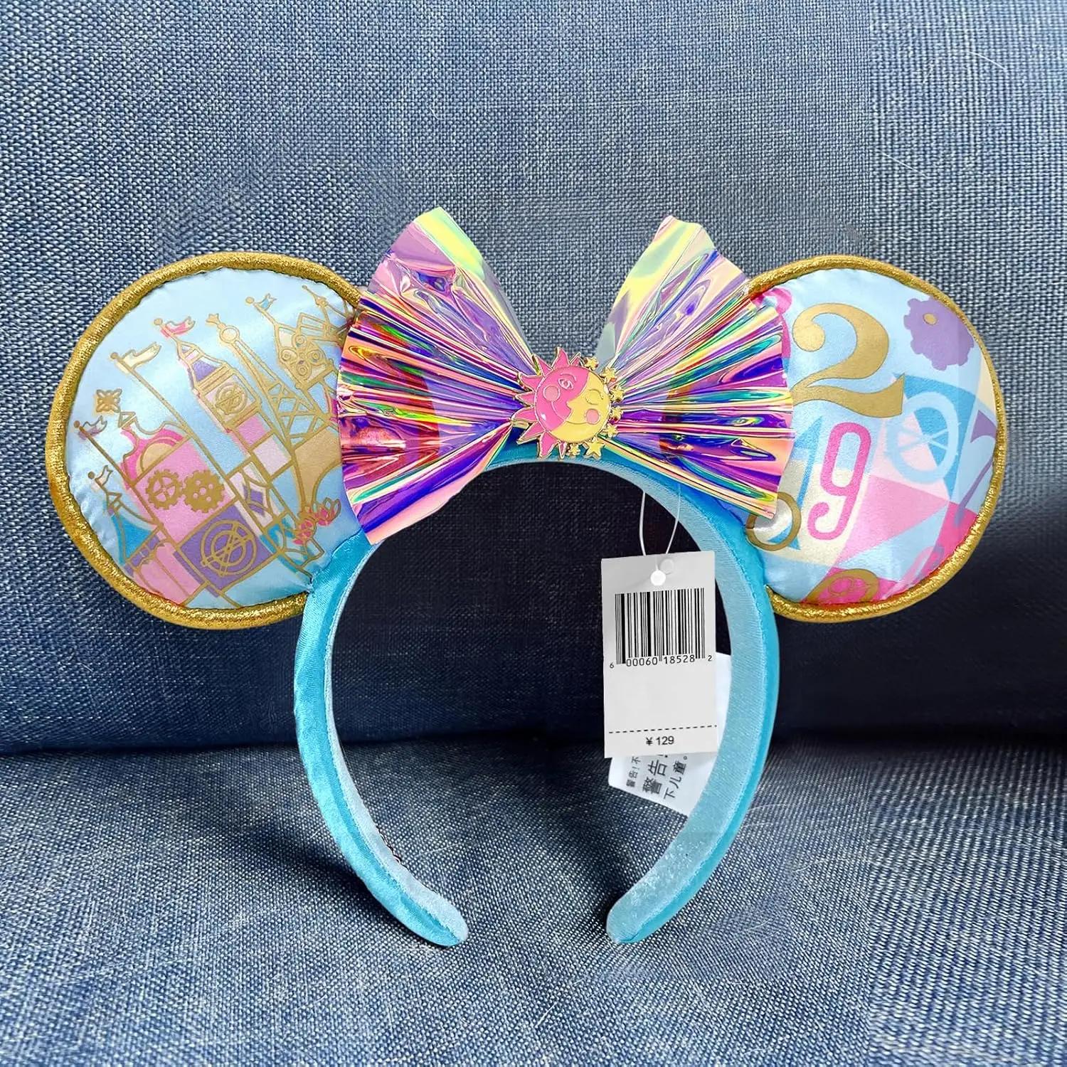 Bandeaux d'oreille Mickey Mouse pour Halloween, bandeaux de soleil colorés, accessoires de cheveux p