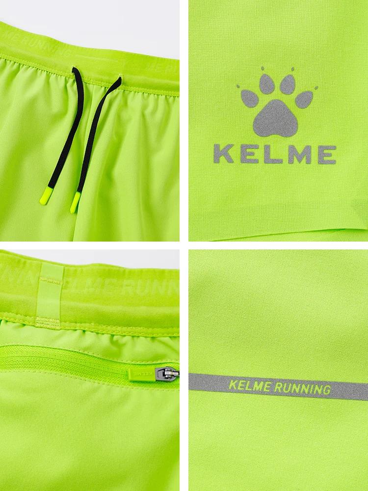Kelme-Shorts de course tissés pour hommes, évac80-l'humidité, séchage rapide, pantalons d'entraîneme