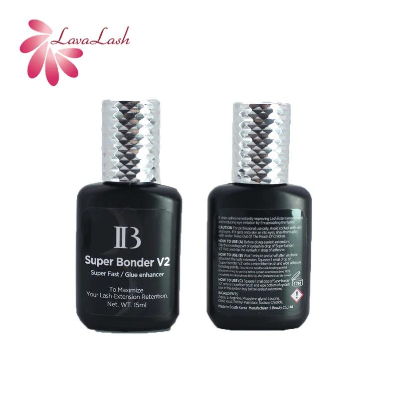 Agent de fixation de durcissement Transparent IB Super Bonder V2, 15ml, pour Extensions de cils, pri