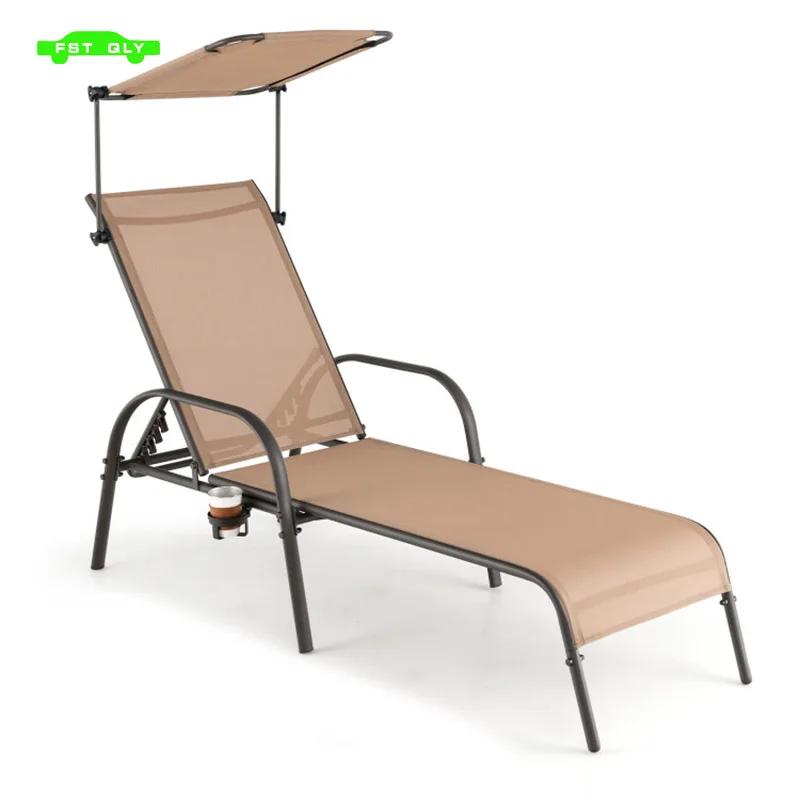 Chaise longue réglable à 5 niveaux, rembourrage