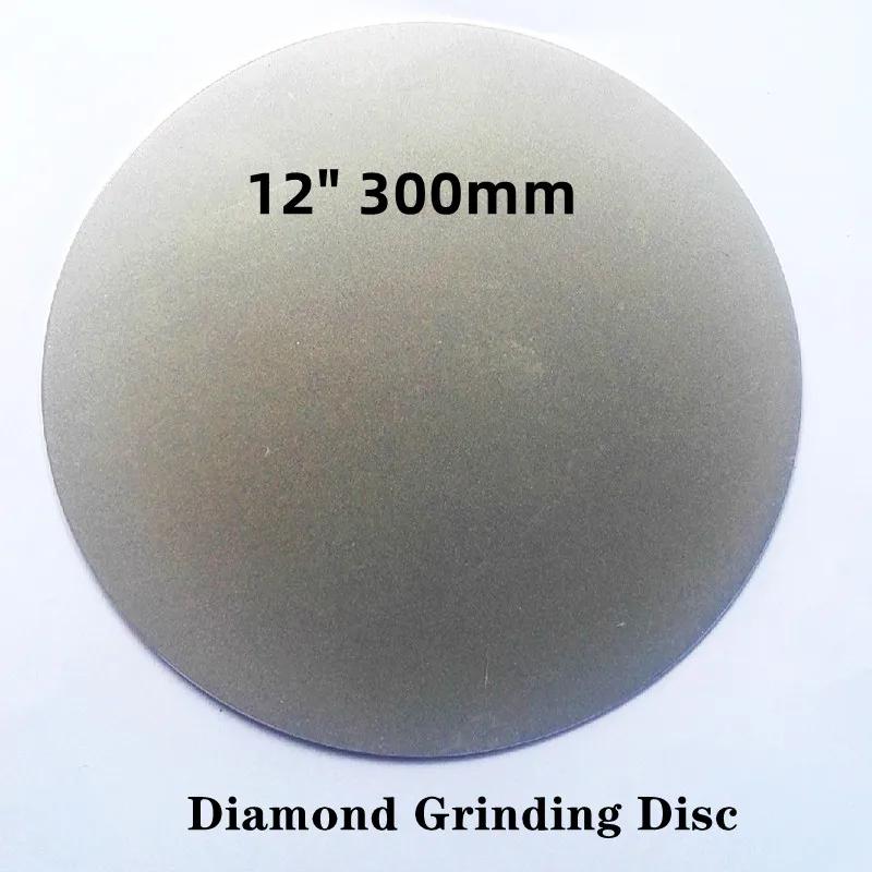 Disque de meulage diamant grain sans trou central 12 "300mm pouces, roues abrasives, disque plat end