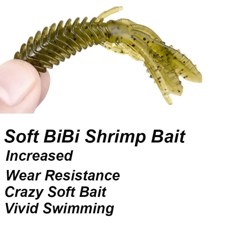 WESTBASS 5 pièces appâts de larve souples 1.8g-2.2g leurres de pêche aux crevettes en Silicone appât