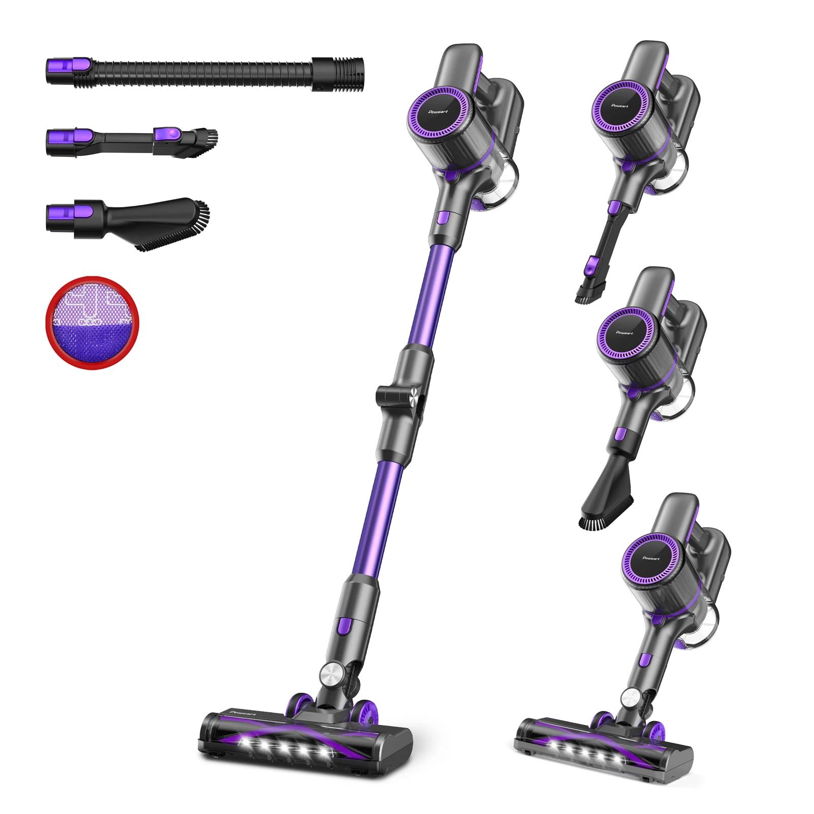 POWEART-Aspirateur balai sans fil aste N700, 350W, jusqu'à 45 minutes, pour la maison, les sols durs