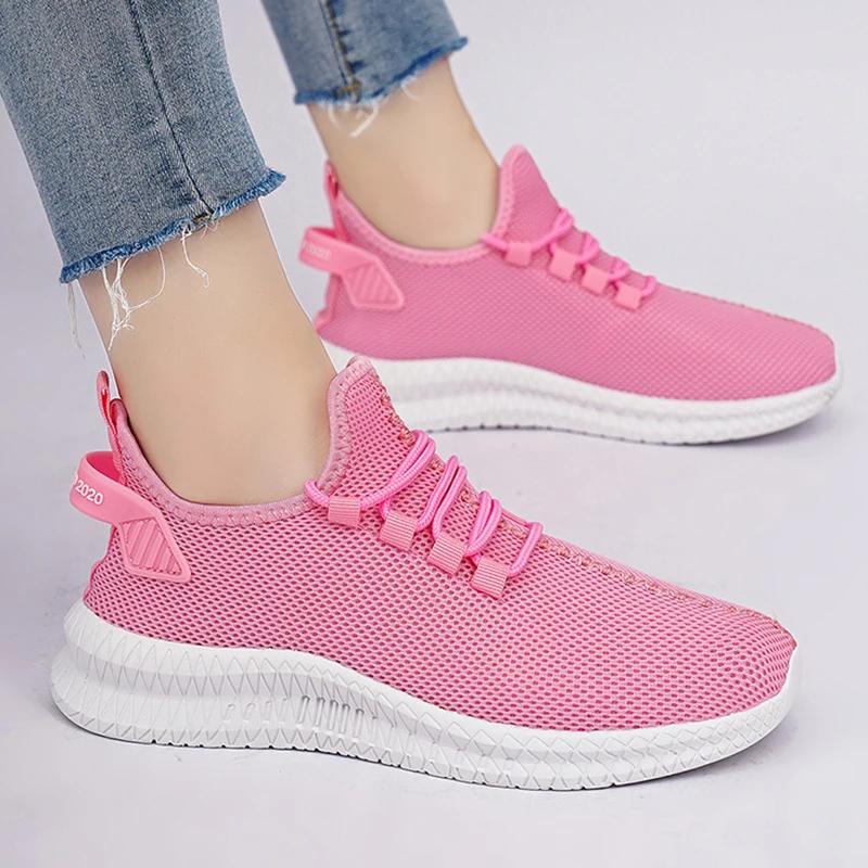 Chaussures de course respirantes pour hommes et femmes, baskets légères vulcanisées à plateforme, à