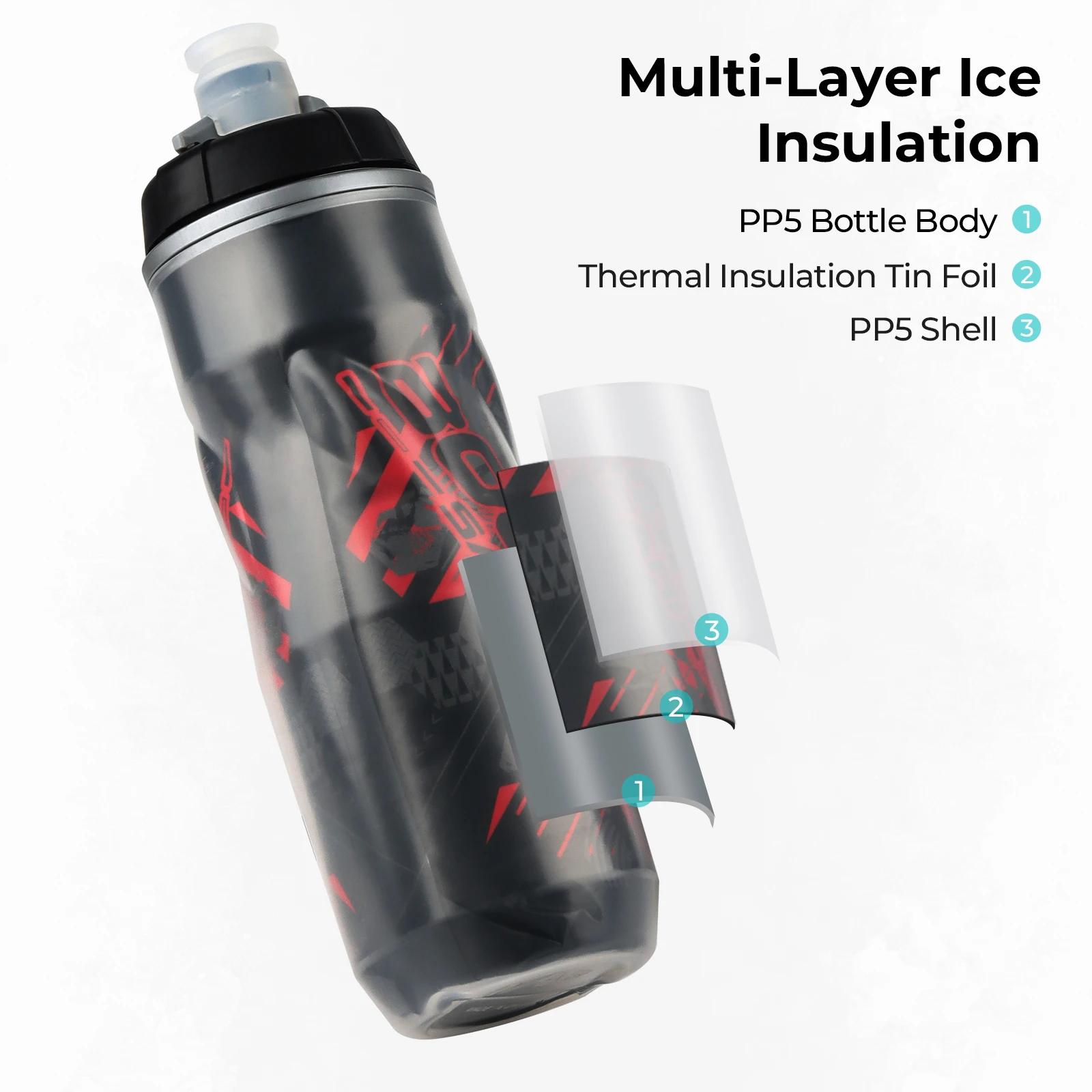 Bolany-Bouteille d'eau de vélo de montagne légère, protection contre la chaleur et la glace, tasse d