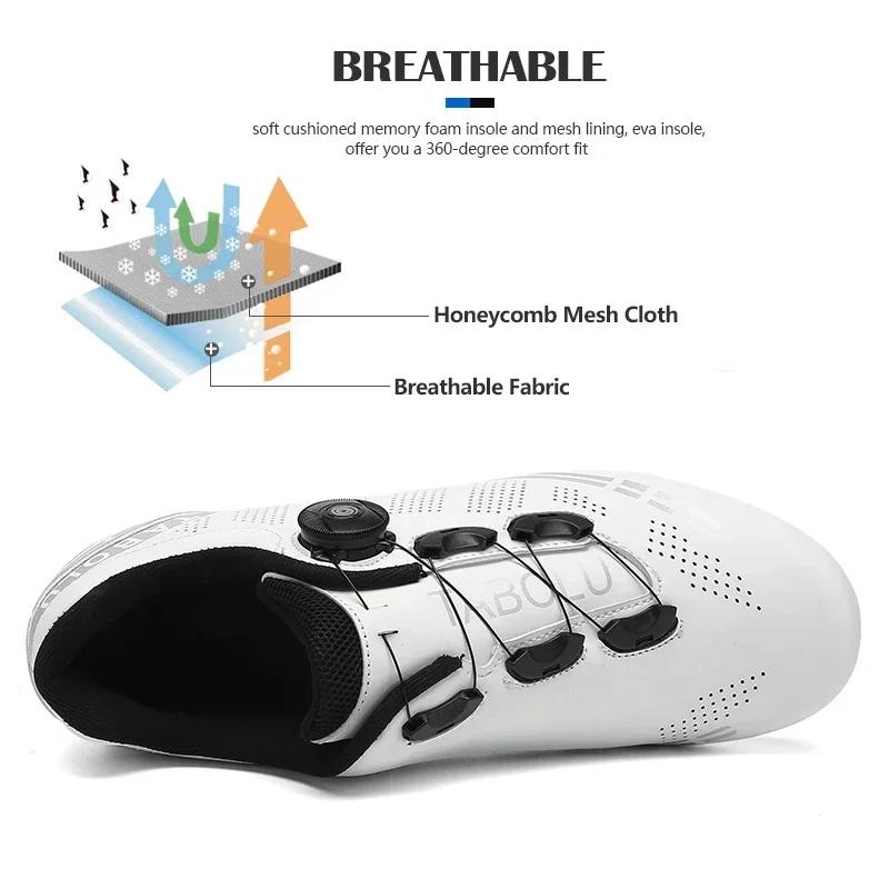 Chaussures de cyclisme professionnelles pour hommes, baskets SPD pour vélo de route, chaussures de c