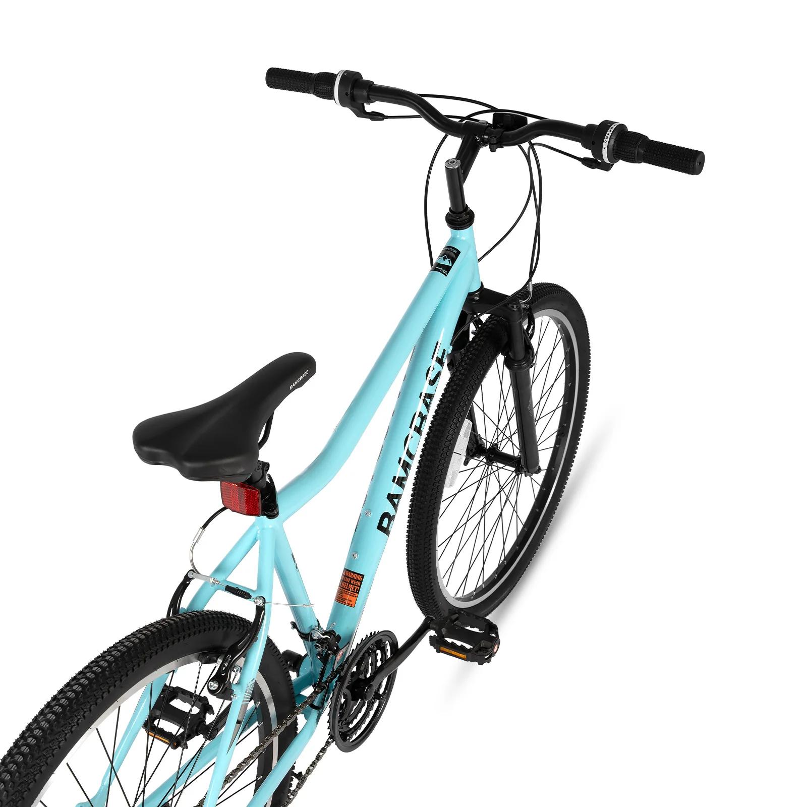 Hiland-VTT à 21 vitesses avec fourche à suspension pour homme et femme, cadre en acier, violet, vert