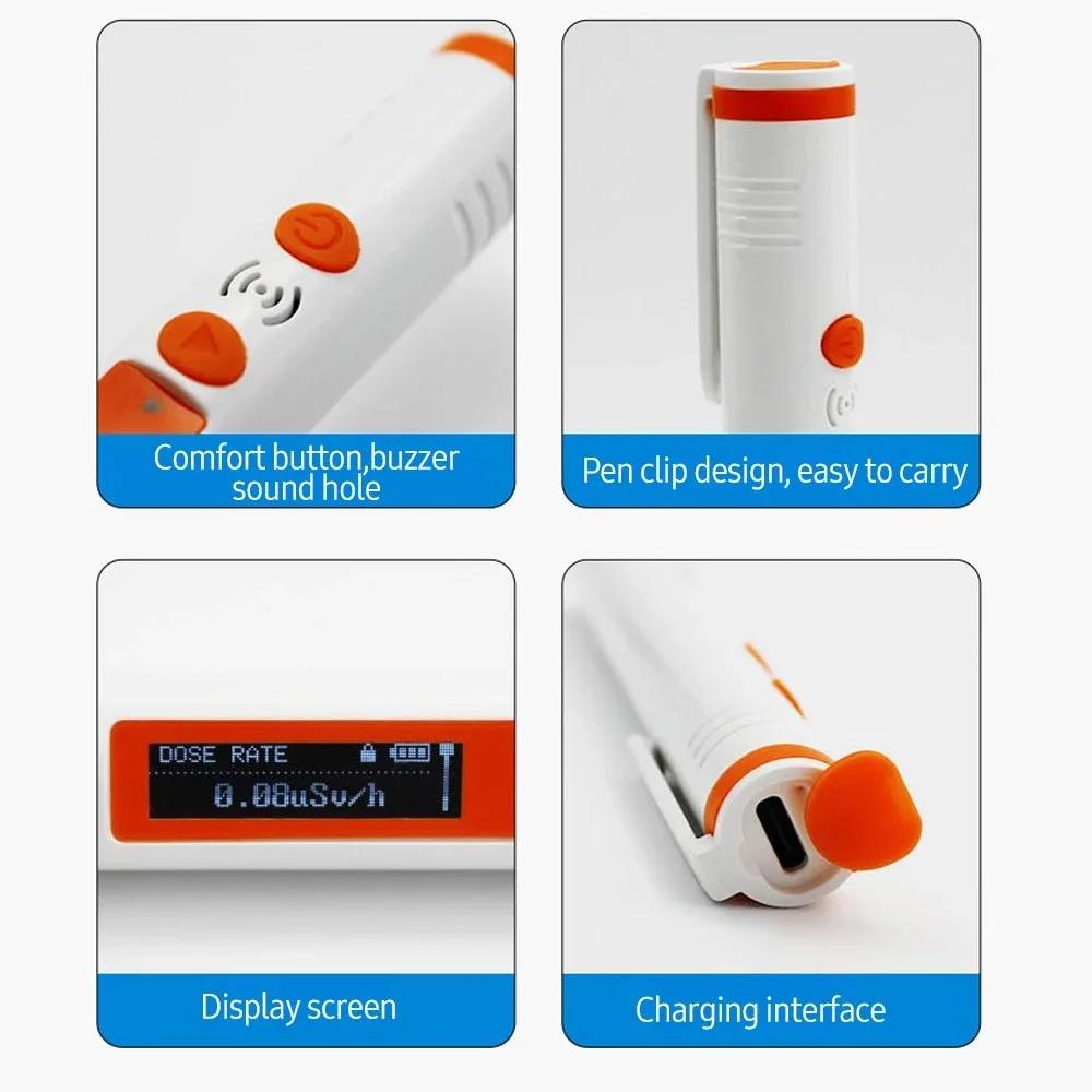 Détecteur de rayonnement nucléaire de Type stylo de poche HFS-P3, alarme de dose de rayons x y β, co