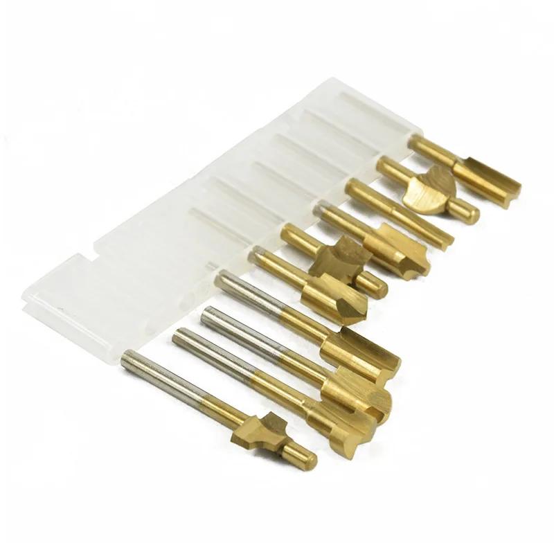 Mèches de routeur HSS, coupe-bois, fraisage adapté au jeu d'outils rotatifs Dremel, tige de 1/8 "3mm