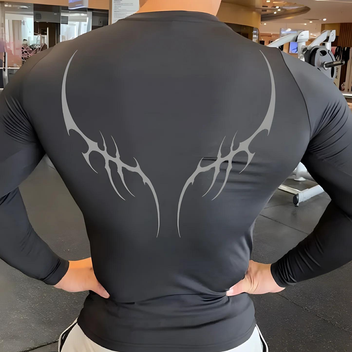 Hommes Compression chemise Anime Sport séchage rapide Gym t-shirts Fitness été athlétique sous-vêtem