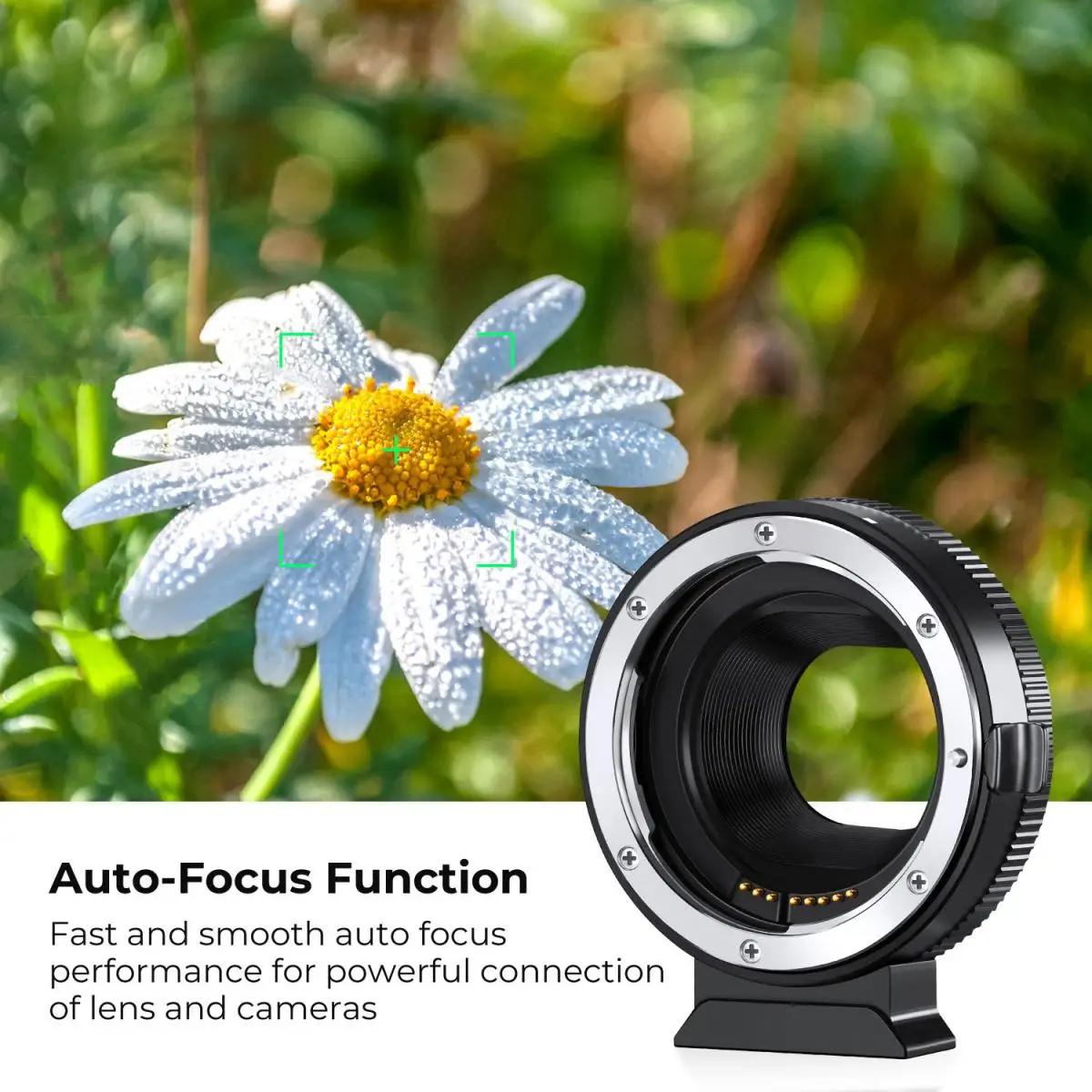 Adaptateur de monture d'objectif autofocus K&F CONCEPT EF vers EOS M pour objectifs Canon EF EF-S et