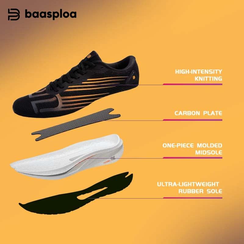 Baasploa-Chaussures de course professionnelles pour hommes et femmes, baskets de sport, de jogging,