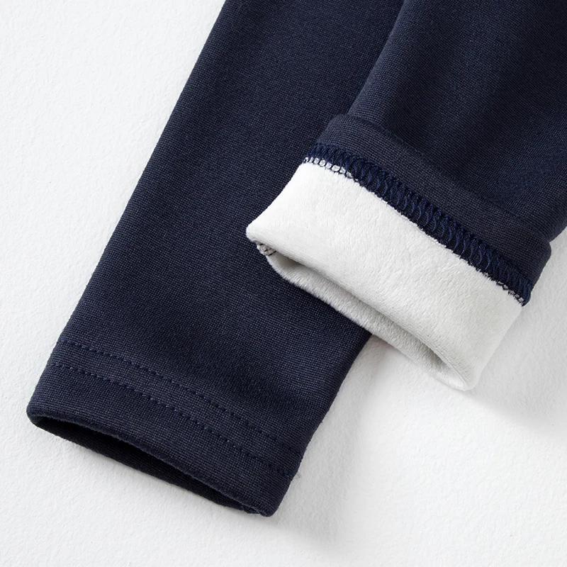 Leggings chauds épais de couleur unie pour enfants, 3/1 pièces, pour garçons et filles, sport et déc