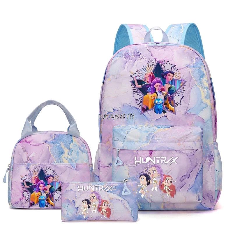 Sac à dos scolaire pour étudiants KPop Demon Hunters, sac à dos quotidien imprimé film pour fille et