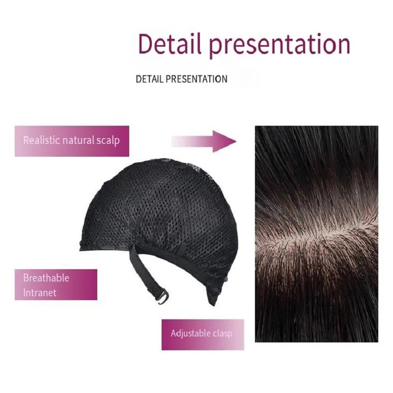 Perruques pour femmes fibre synthétique courte droite bandeau de cheveux frange noir brun cheveux co