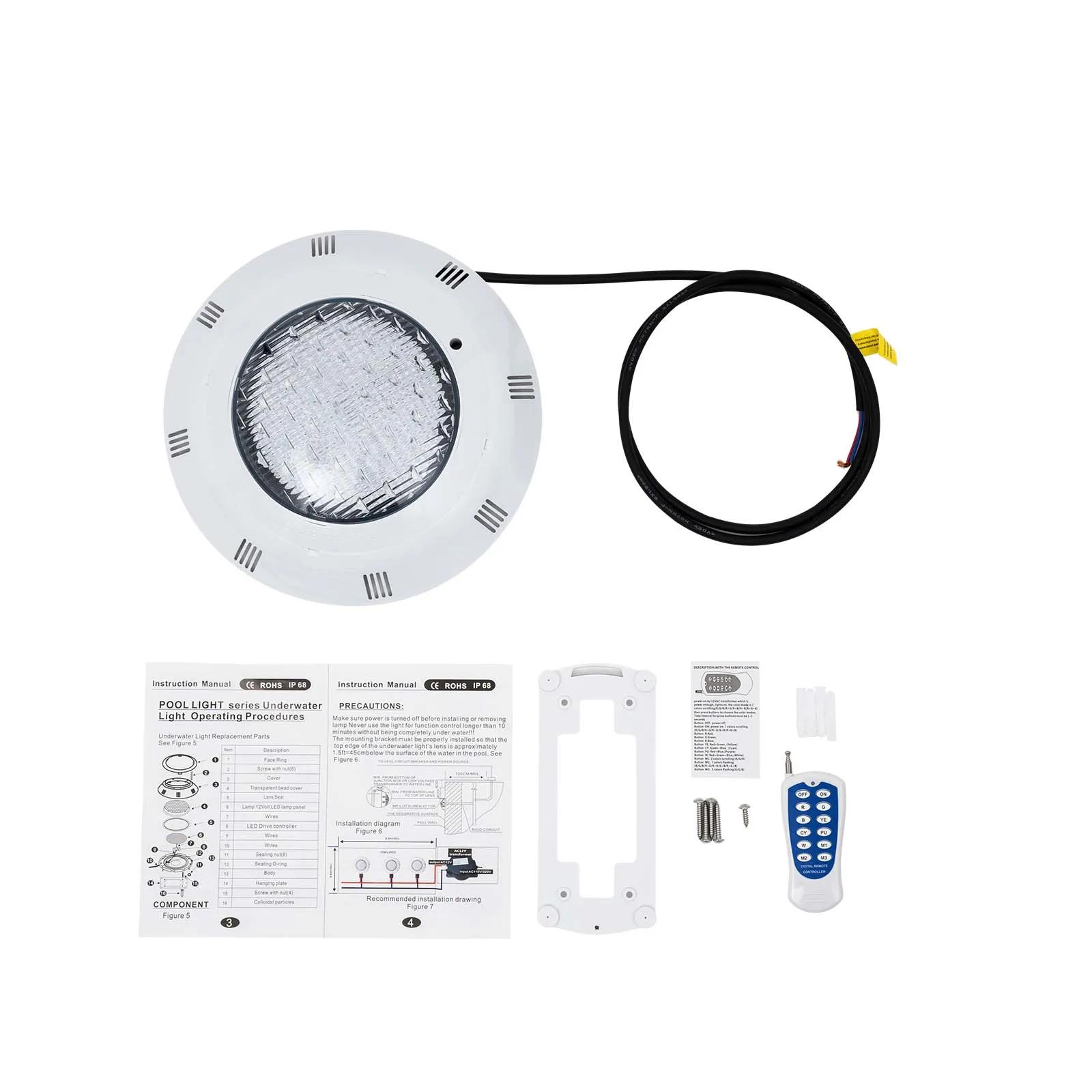 Piscine lumière LED RGB lumière sous-marine IP68 avec télécommande Spa lumière sous-marine lampe éta