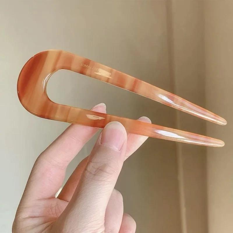 Pinces à cheveux élégantes en forme de U – Épingles torsadées françaises, épingles à cheveux haut de