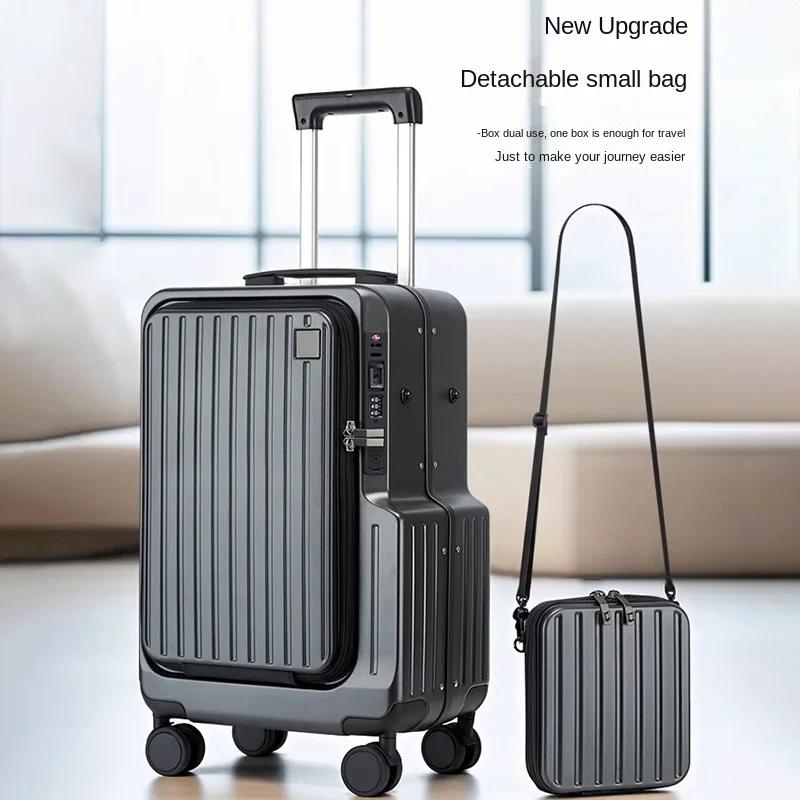 Valise à bagages à main à ouverture frontale, boîtier de chariot multifonctionnel de 20 pouces, cabi
