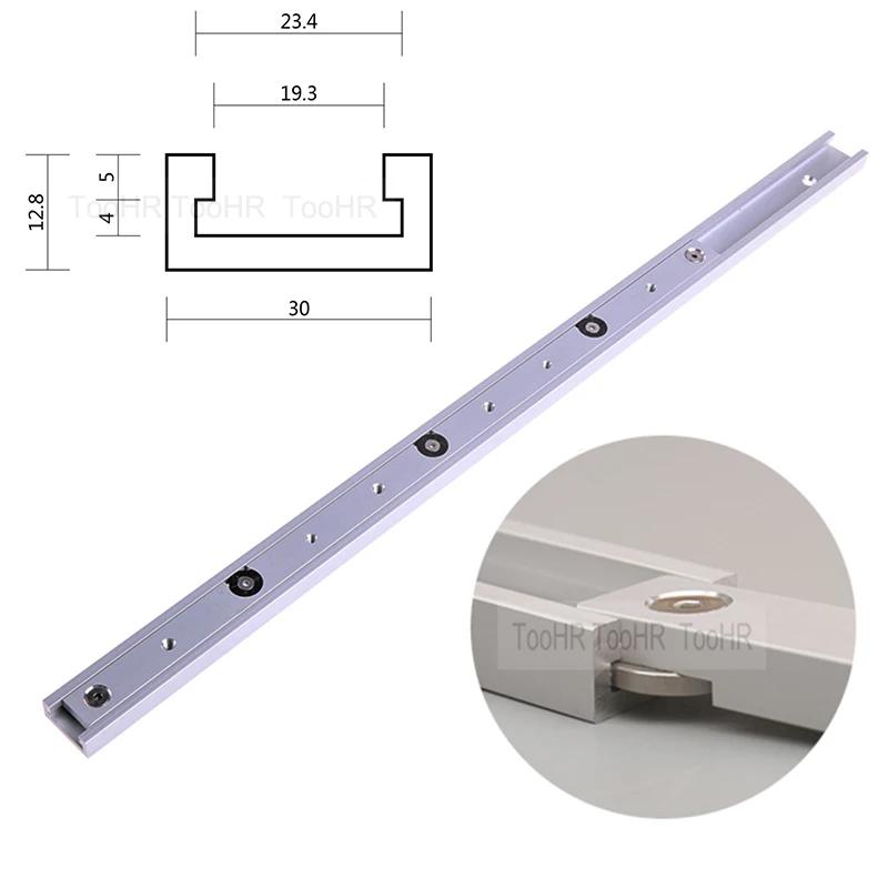 Pistes en T en alliage d'aluminium, fente de piste d'onglet et barre d'onglet, scie de Table couliss