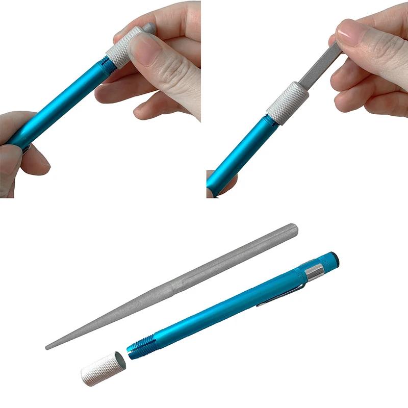 Pierre à aiguiser diamantée rétractable pour couteau, outil d'affûtage polyvalent, meule portable ex