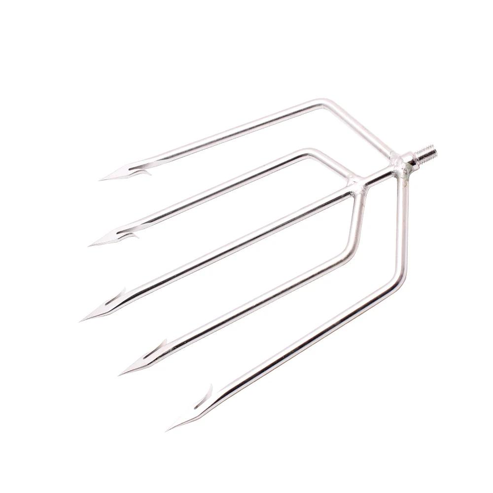 Hameçon d'ancrage de poisson en acier inoxydable, tête de harpon, avec barbe, fourchette pointue, de
