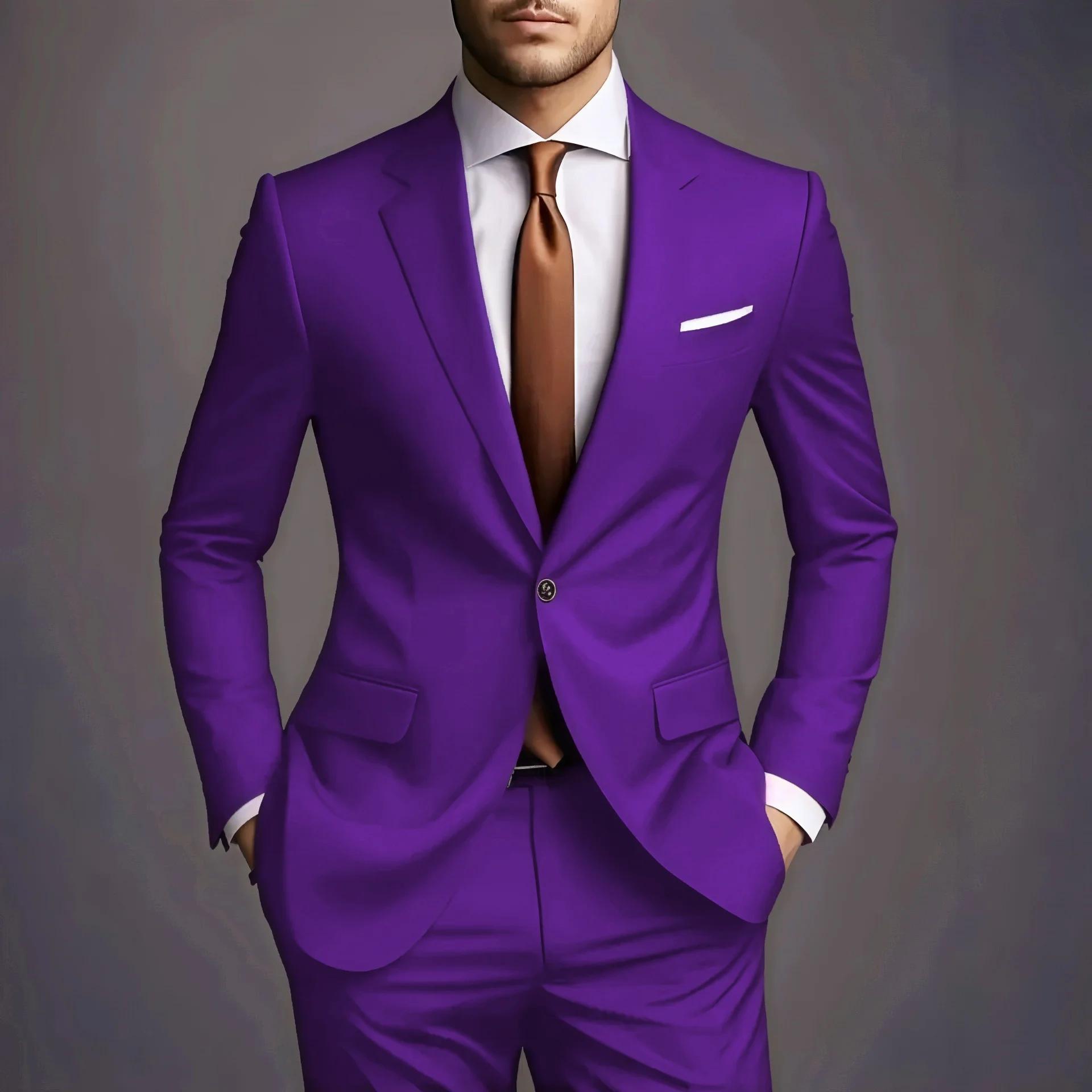 Nouveauté 2026 : Costume de Luxe Élégant pour Homme, Ensemble 2 Pièces, Style Coréen Tendance, Coupe