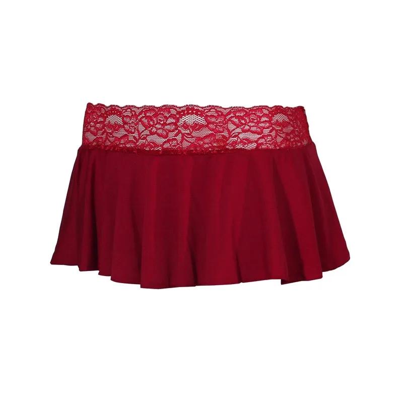 Mini jupes en dentelle pour femmes, couleur unie, jupe courte Sexy, Ultra courte, jupe de fête, nouv