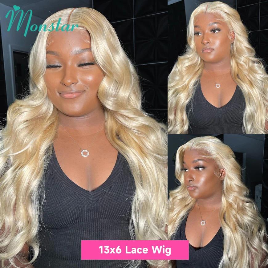 Perruque Lace Front Wig Body Wave naturelle, cheveux humains, couleur blond miel, 13x4, 13x6, 613 HD