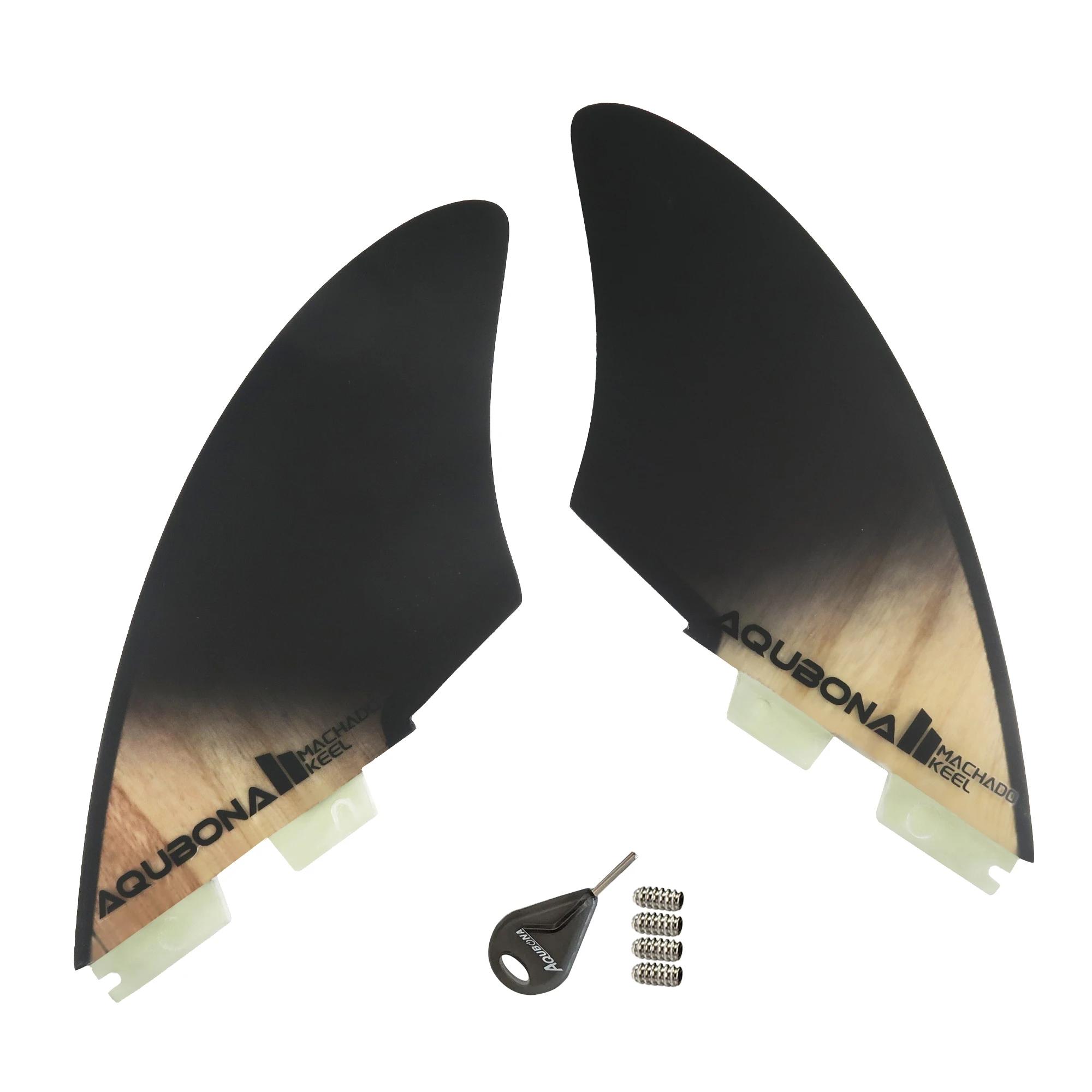 Palmes à double quille (2 ailerons) – Dimensions d'une languette ou d'une languette, avec vis à aile