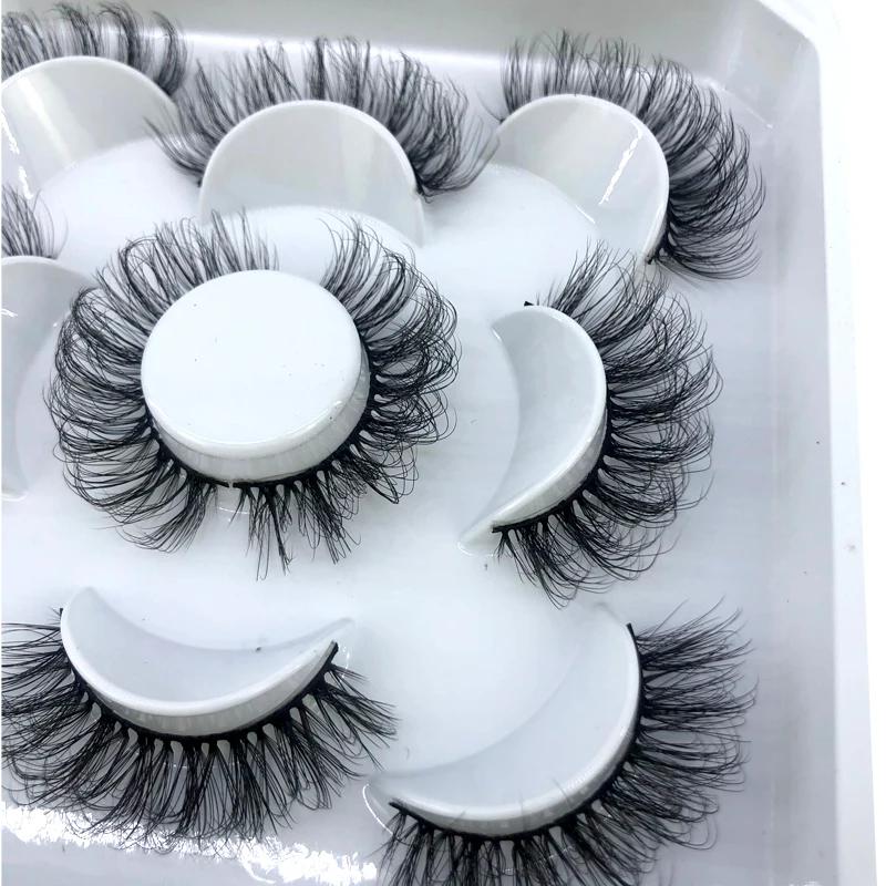 Nouveau 5 paires 8-25mm naturel 3D faux cils faux cils kit de maquillage vison cils extension vison