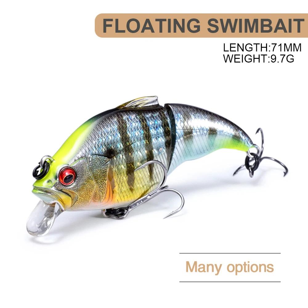 7.1 cm 9.7g leurres de pêche flottant Swimbait Wobbler artificiel dur appât Joint appât prédateur mé